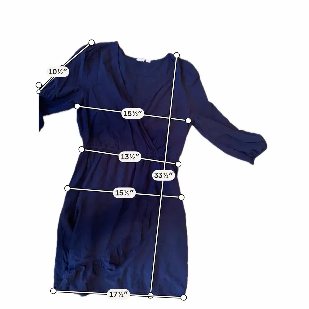 3 for $9 Gap super soft navy blue dress light v neck S
